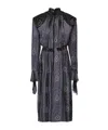 Prada Printed Georgette Dress In Black