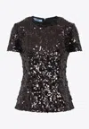 Prada All-over Sequin Top