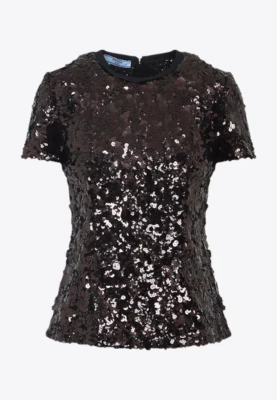 Prada All-over Sequin Top