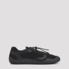 Prada Speedrock Leather And Mesh Fabric Sneakers In Black