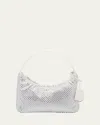 Prada Allover Crystal Top-handle Bag In White