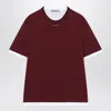 Prada Amaranth T-shirt In Cotton Jersey In Red