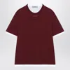 Prada Amaranth T-shirt In Cotton Jersey