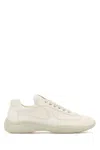 Prada Men's Americas Cup Napa Leather Low-top Sneakers