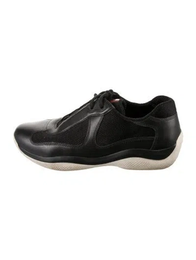 Pre-owned Prada America's Cup Athletic Sneakers In Black