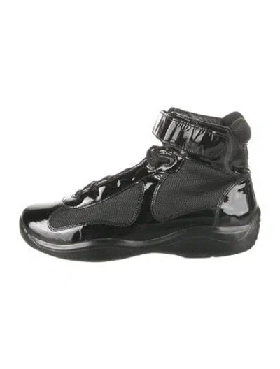 Pre-owned Prada America's Cup Athletic Sneakers In Black