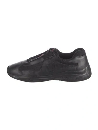 Pre-owned Prada America's Cup Athletic Sneakers In Black