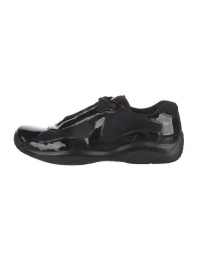 Pre-owned Prada America's Cup Athletic Sneakers In Black