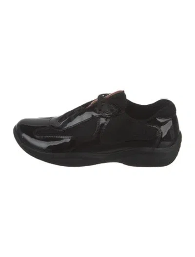 Pre-owned Prada America's Cup Athletic Sneakers In Black/red/white
