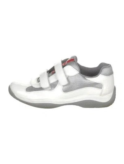 Pre-owned Prada America's Cup Athletic Sneakers In Silver