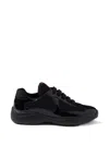 Prada America's Cup Biker Fabric Sneakers In Black