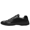 Prada Speedrock Leather And Mesh Fabric Sneakers In Black