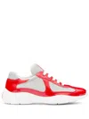 Prada America's Cup Low-top Sneakers In Red