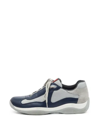Pre-owned Prada America's Cup Low-top Sneakers In Blue