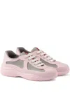 Prada America's Cup Sneaker Aus Weichem Gummi Und Bike-gewebe In Pink