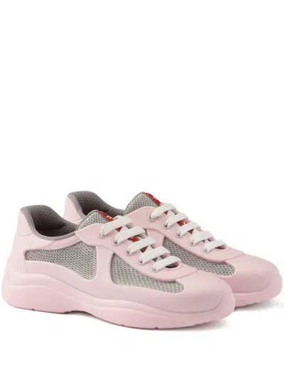 PRADA AMERICA'S CUP MESH-PANELLED CHUNKY SNEAKERS