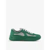 Prada Tie Low-top Casual Sneakers In Green