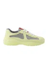 Prada Women's America's Cup Soft Rubber And Bike Fabric Sneakers In Pale Grass Green