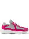 Prada America's Cup Panelled Sneakers In Pink