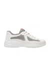 Prada Mesh Stitching Leisure Sports Shoes In White