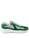Prada Round Toe Sneakers In 绿色