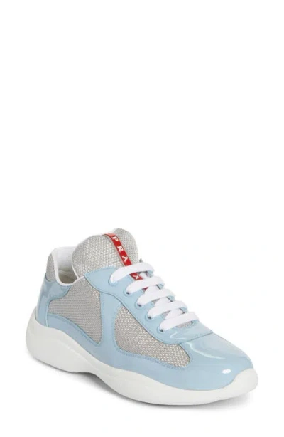 Prada America's Cup Sneaker In Celeste