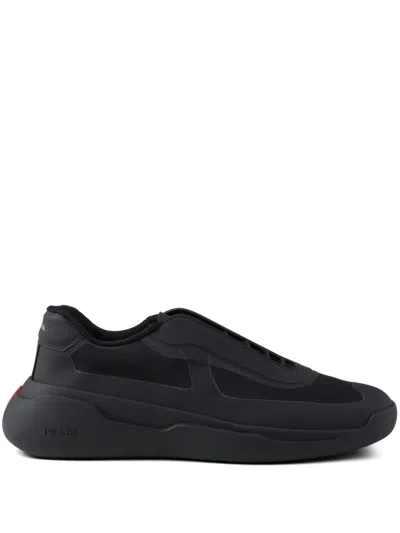 Prada America's Cup Sneakers In Black