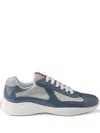 Prada Patent Leather And Technical Fabric  America's Cup Sneakers In Multi