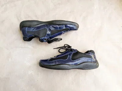Pre-owned Prada America's Cup Sneakers Blue 12 Low Tops