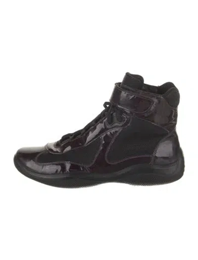 Pre-owned Prada America's Cup Sneakers In Brown