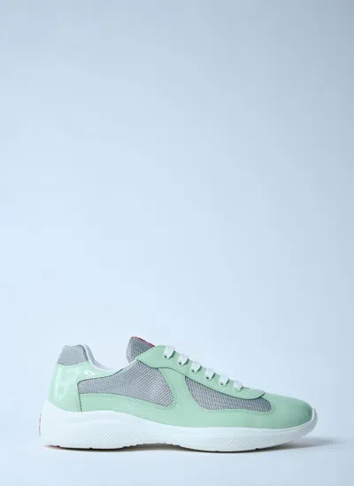 Prada America's Cup Sneakers In Green