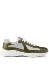 Prada Round Head Low-cut Sneakers In Green