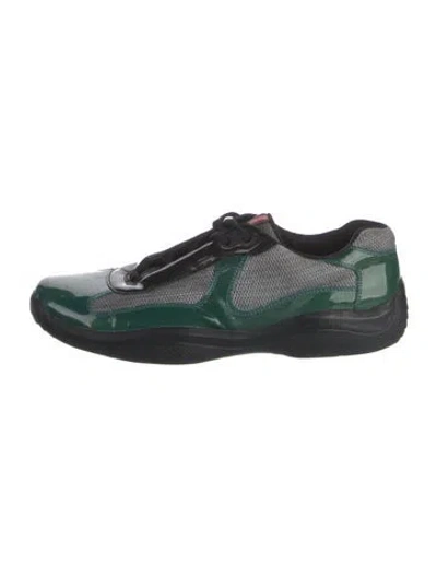 Pre-owned Prada America's Cup Sneakers In Green