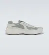 Prada America's Cup Sneakers In Silver