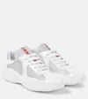 Prada Mesh Stitching Leisure Sports Shoes In White