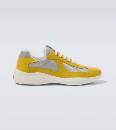 Prada America's Cup Sneakers In Yellow