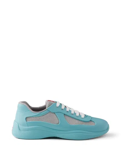 Prada America's Cup Soft Rubber And Bike Fabric Sneakers In Blue