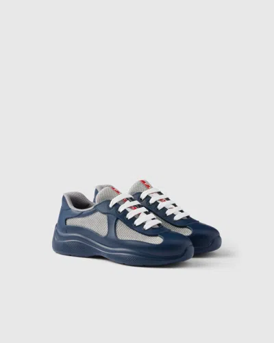 Prada America's Cup Soft Rubber And Bike Fabric Sneakers In Royal Blue