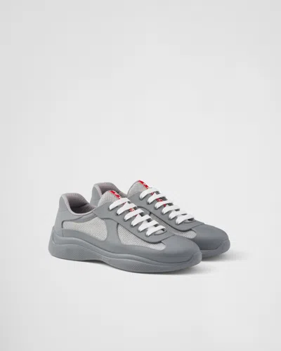 PRADA PRADA AMERICA'S CUP SOFT RUBBER AND BIKE FABRIC SNEAKERS