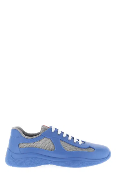 Prada ' America's Cup Soft' Sneakers In Blue