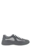 Prada Men's Americas Cup Rubber Trainer Sneakers In Gray
