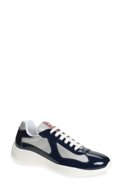 Prada America's Cup Vernice Bike Low Top Sneaker
