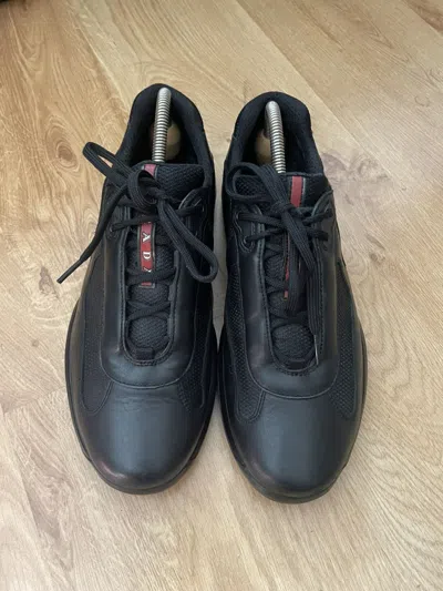 Pre-owned Prada America Cups Shoes In Black
