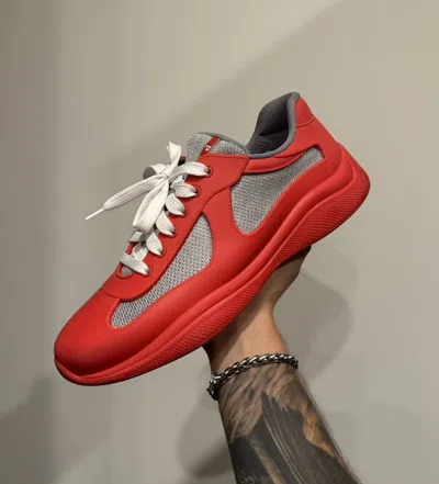 Pre-owned Prada America Rubber Cup Sneaker Red