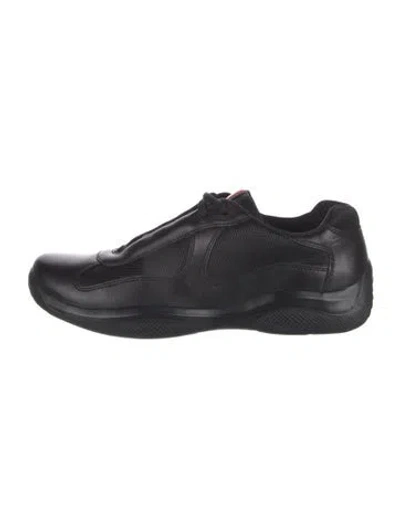 Pre-owned Prada Americas Cup Athletic Sneakers In Black