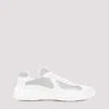 Prada Two-tone Leather And Fabric America S Cup Sneakers