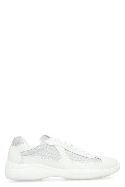 Prada Americas Cup Low-top Sneakers In Gray