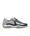 Prada Americas Cup Original Lace-up Sneakers In Blue
