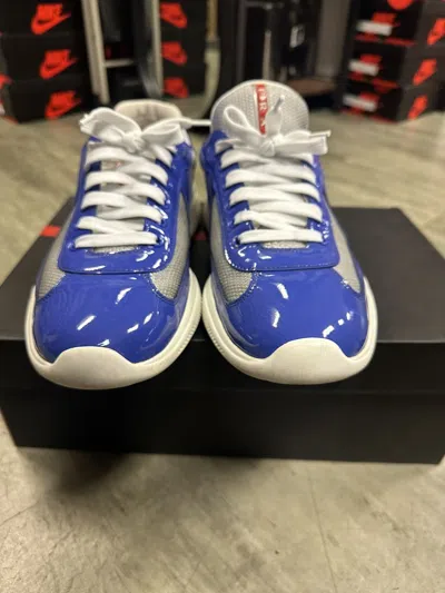 Pre-owned Prada Americas Cup  Size 10.5 Shoes In Blue