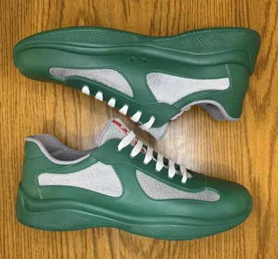 Pre-owned Prada Americas Cup Rubber Sneaker (green)